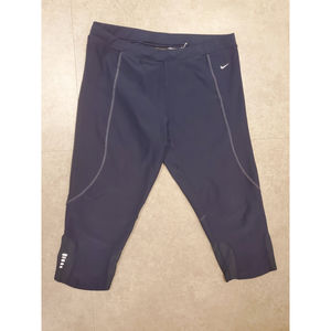 Nike Leggings Workout Tights Navy Blue Capri Women's Large 12 14